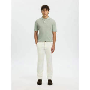 Selected Homme Mattis Cable Knit Polo Shirt